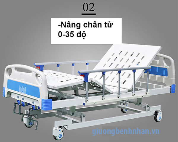 Tính năng nâng chân Giường Bệnh Nhân 3 Tay Quay Lucass GB-3